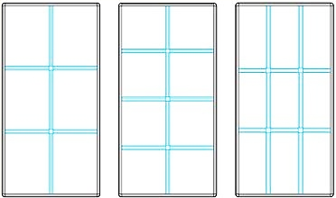 Примеры расположения шпрос на окнах