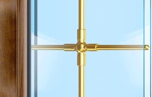 Межстекольные  золотые шпросы