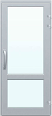 Остекление двери с импостом