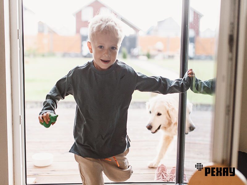 Пластиковые двери Рехау